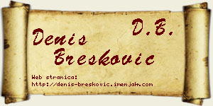 Denis Brešković vizit kartica